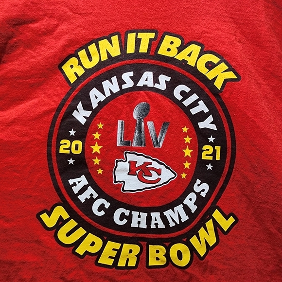 Kansas City Chiefs Superbowl T-shirt Men's 2XL Red Gildan NFL - Picture 1 of 9